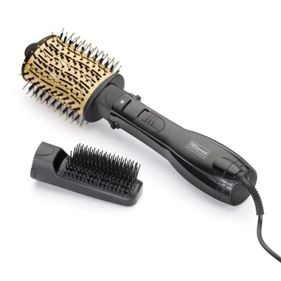 Image of TRESemmé 2 in 1 Hair Dryer Brush, Airstyler for Bouncy Blowout Styles, Oval Brush Volume, Ionic Smooth Results