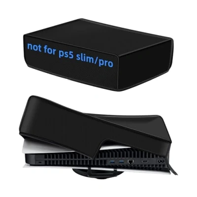 Image of Mcbazel Horizontal PS5 Dust Cover Anti Scratch/Waterproof Protective Sleeve for Game Console Not Slim Black