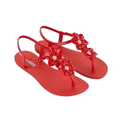 Image of Ipanema Women&#039;s Duo Flowers Sandal FEM, RED/Pink, 1/2 UK
