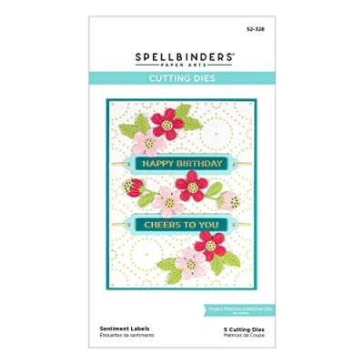 Image of Spellbinders Sentiment Labels Celebrate You + Tinsel Time