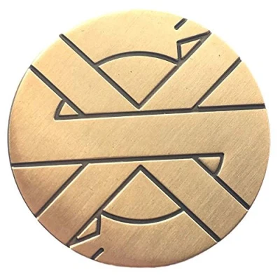 Image of Emblems Gifts Crass Logo Punk Symbol Solid Brass Lapel Pin Badge