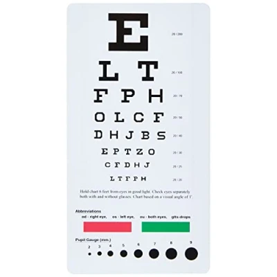 Image of NCD Medical Snellen Pocket Eye Chart