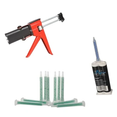 Image of Fast Mover 50ml 2K Plastic Repair Applicator Gun with Glue Cartridge and Nozzles FMT6335, FMT6340 &amp; FMT6350