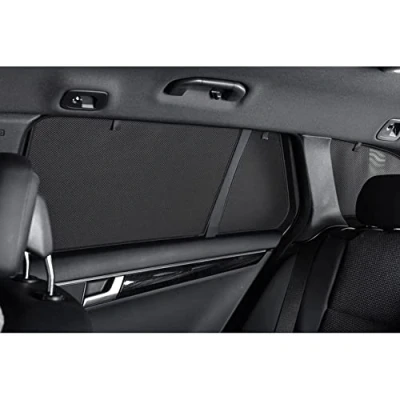 Image of Set of Car Shades (rear side doors) compatible with BMW 1 Series F40 5 doors 2019 (4 pieces), Black