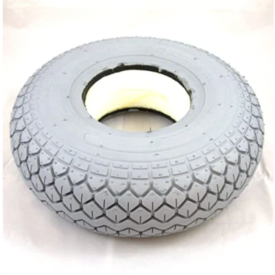 Image of 330x100 4.00 5 Solid Block Grey Mobility Scooter Tyre 400x5 Puncture Proof