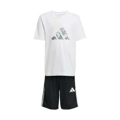 Image of adidas Sportswear Train Essentials CAMO SET Shorts for kids, Size: 3 4y, White