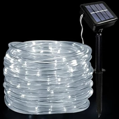 Image of Solar Rope Light,10M 100LED String Lights,Solar Fairy Lights 8 Modes Waterproof Tube Light Copper Wire for Garden Fence, Patio Yard Party,Wedding Tree,Christmas. (White)