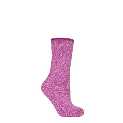 Image of Women&#039;s 1 Pair SOCKSHOP Heat Holders 2.9 TOG Merino Wool Socks Pink 4 8 Ladies