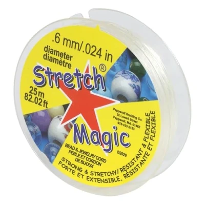 Image of Stretch Magic Elastic Cord 0.6mm Clear 25 Meter Spool