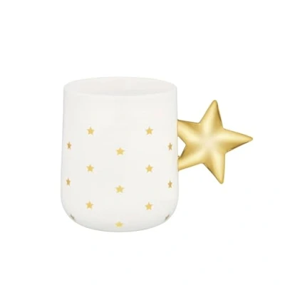 Image of Alessi Delight NZ01, Christmas Mug in Decorated Porcelain, 37 cl, White and Gold