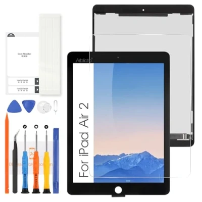Image of Arbilato Screen Replacement for iPad Air 2 2014 9.7&quot; LCD 2nd Gen Display Touch Digitizer Assembly A1566 A1567 with Repair Tools (Black)