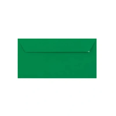 Image of DL Coloured Envelopes for Greeting Cards Wedding Invitations &amp; Crafts (110x220mm) Pack of 50 (Dark Green Peel Seal)