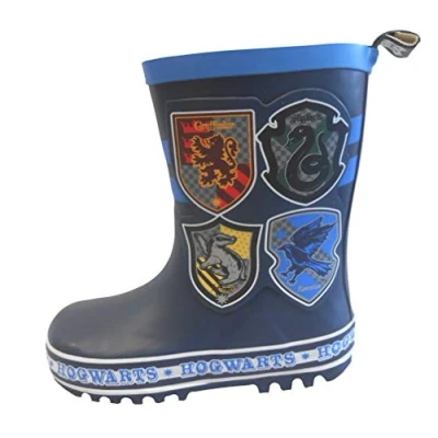 Image of Wlamb Harry Potter Boys Wellington Rain Boots Size 9 Blue