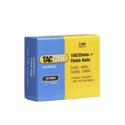 Image of Tacwise 0666 Type 16G / 25 mm Galvanised Finish Nails, Pack of 2500