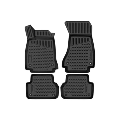 Image of Element EXP.ELEMENT3D02295210k Fitted Rubber Floor Mats for Peugeot Rifter/Citroen Berlingo III MULTISPACE/Vauxhall Combo E Life 2018 &gt; 5 Seats, Black, Fit, Passform