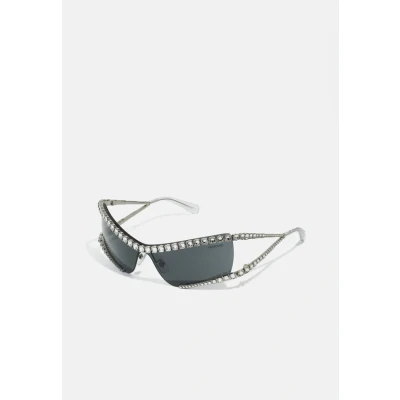 Image of Swarovski Sunglasses, Women&#039;s, Size: 33, Silver/dark grey