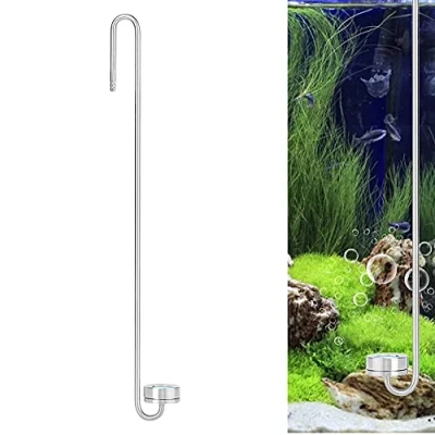 Image of CO2 Diffuser Stainless Steel Atomizer Bubble Counter with U Shape Connecting Tube for Aquarium Plants Water Grass(40cm)