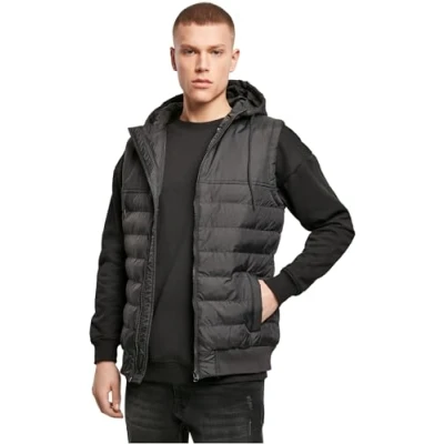 Image of Build Your Brand Bubble Vest Black/Black 2XL