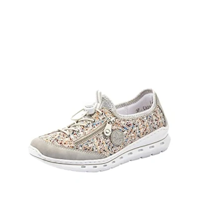 Image of Rieker Women&#039;s L22q2 Sneaker, Grey, 3.5 UK