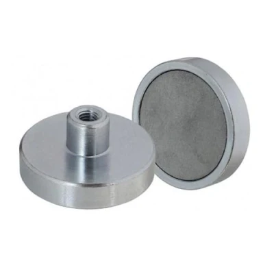 Image of Eclipse Magnetics Neodymium Shallow Pot Magnet with Threaded Hole 32mm x 7mm E777NEO