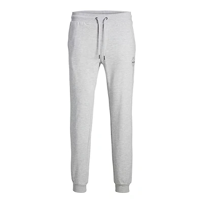 Image of JACK &amp; JONES Men&#039;s Jpstgordon Jjshark Sweat Pants at Noos Joggers, White Melange, S