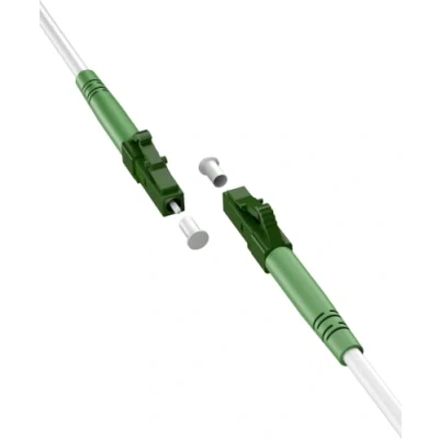 Image of goobay 59589 Fibre Optic Cable (FTTH) / Singlemode (OS2) Simplex/LC APC (8) Male to LC Male/Optical 15 Metres