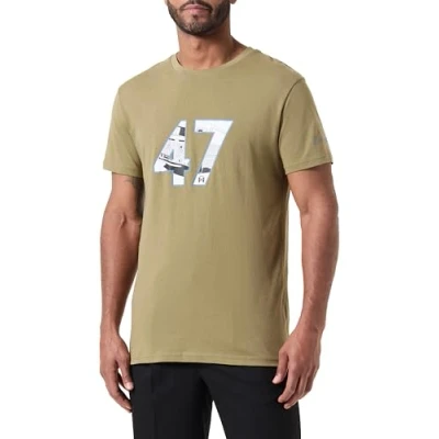 Image of CITROËN Men&#039;s T Shirt ‘47 H Type Stampa Larga &amp; Logo Sullaica C24s, Moss, XXL