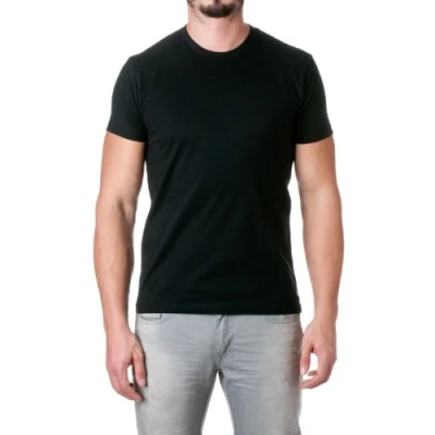 Image of Next Level Apparel Men&#039;s Fitted Short Sleeve Crewneck T Shirt Black X Large