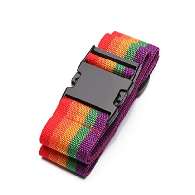 Image of Kono Luggage Strap Adjustable Long Travel Packing Belt Colorful Suitcase Baggage Security Straps