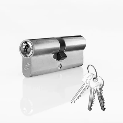 Image of SIZAH Chrome Euro Cylinder Lock 40/40 (80mm), Door Barrel with 3 Keys.