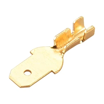 Image of Heschen male spade quick splice crimp terminals 4.8mm connector non insulated 100 pcs