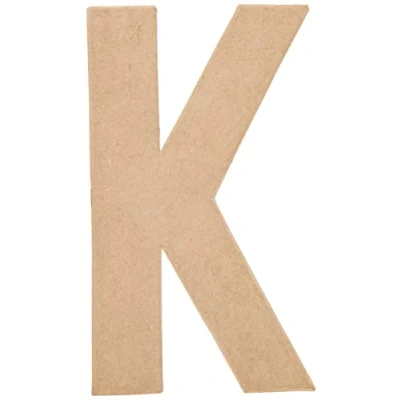 Image of Creativ 100263 20.5 cm 1 Piece Papier Mache Letter K, Beige