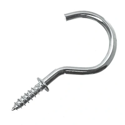 Image of Merriway BH03140 (20 Pcs) Chrome Plated Shouldered Mug Cup Hooks, 19mm (3/4 inch) Pack of 20 Pieces
