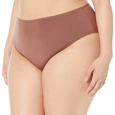 Image of Elomi Womens Smooth Full Brief Brown Fabric Size Medium/Large