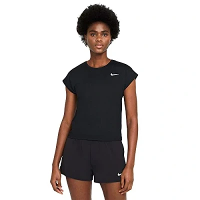 Image of Nike CV4790 W NKCT DF VCTRY TOP SS T Shirt Women&#039;s Black/White XL