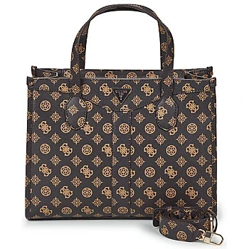 Image of Guess Silvana Compartment Tote bag, Women&#039;s, Size: One Size, Mocha