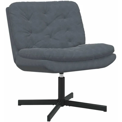 Image of Swivel Relaxing Chair Dark grey 63 x 75 76 cm Velvet Vidaxl