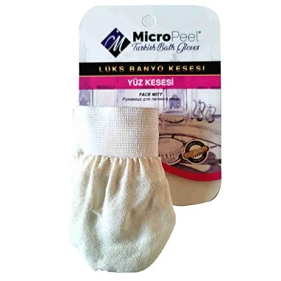 Image of FACE Micro Peel, Turkish Bath Hamam Spa Exfoliator Kese, Glove Mitt Exfoliating Peeling Face&amp;Body