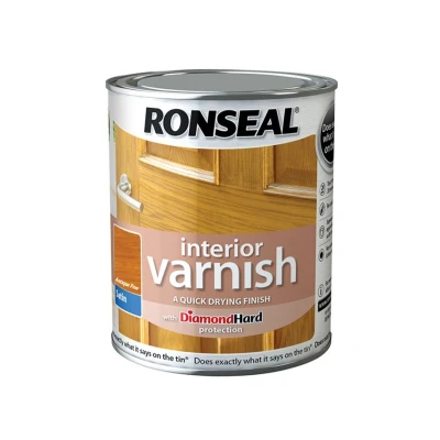 Image of Ronseal RSLIVSAP250 250ml Quick Dry Satin Interior Varnish Antique Pine