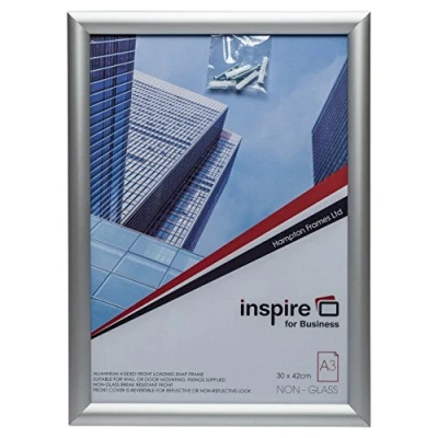 Image of Hampton Frames Snap Poster Certificate Photo Display Frame Silver A3 (30x42cm) SNAPA3S