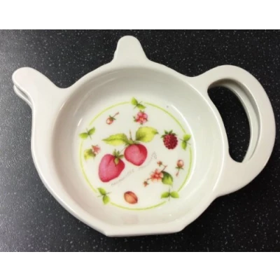 Image of Strawberry &amp; Fruit Melamine Teabag Tea Bag Holder