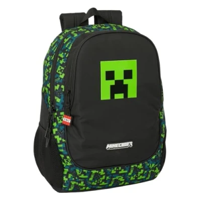 Image of MINECRAFT TNT Children&#039;s School Backpack, Ideal for Children of Different Ages, Comfortable and Versatile, Quality Resistance, 32 x 16 44 cm, multicoloured, M, Casual