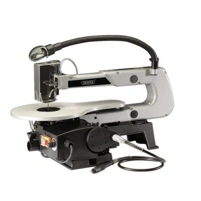 Image of Draper Variable Speed Scroll Saw with Flexible Drive Shaft and Worklight, 405mm, 90W