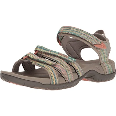 Image of Teva Tira, Women Heels Sandals Open Toe Sandals, Multicolour (Taupe Multi Tpm), 5 UK (38 EU)