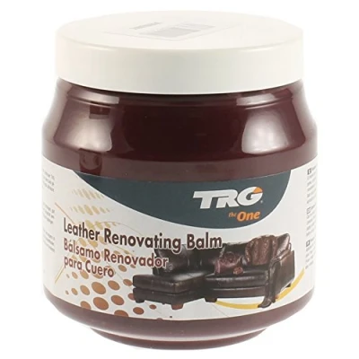 Image of TRG The One Leather Renovating Balm, wax based cream, cleanses and nourishes leather, Bordeaux, 300 ml