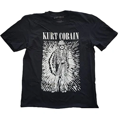 Image of Kurt Cobain T Shirt Brilliance Logo Official Mens Black S