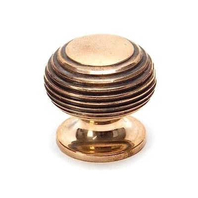 Image of From the Anvil Polished Bronze Beehive Cabinet Knob 30mm