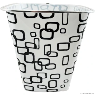 Image of MantraRaj Plastic Waste Paper Basket Bin Wastebasket Trash Can Lightweight Recycling Rubbish for Home Office Kitchen Bedroom, Garbage Container Dustbin (White)