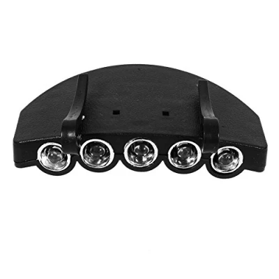 Image of VGEBY Cap Clip Light, 5 LED Emergency Hat Brim Headlamp for Fishing Hiking Camping Cycling Running Climbing Diving