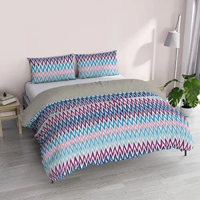 Image of Italian Bed Linen &quot;Fantasy Duvet Cover, Printed Microfibre, Frequency, Double